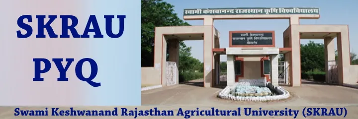 Swami Keshwanand Rajasthan Agricultural University  SKRAU Notes & Question Papers